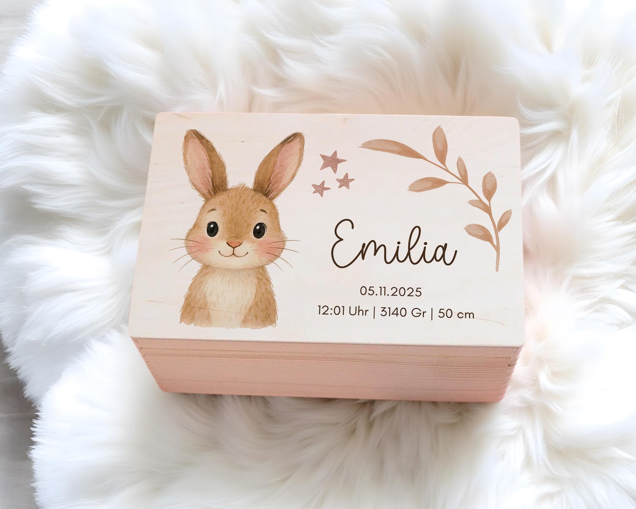 Erinnerungskiste | personalisiert | Baby | Tier-Motiv | Holz Erinnerungsbox | Babygeschenk | Taufe | Geschenkidee Geburt | Auswahl 8 Tiere