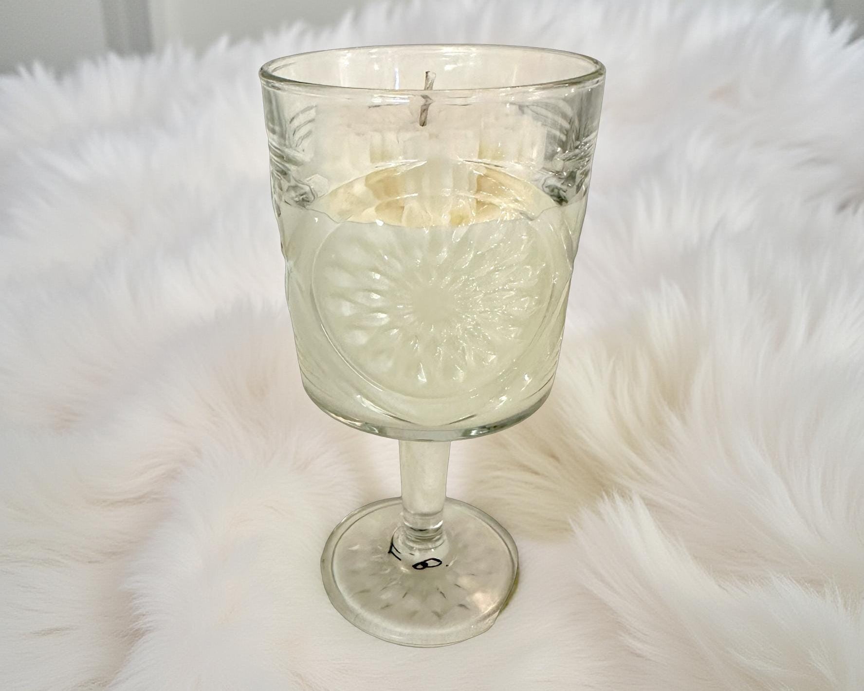 Weihnachtskerzen Eiskristall im Glas | Duftkerze Sojawachs im Glas als Geschenkidee Mitbringsel