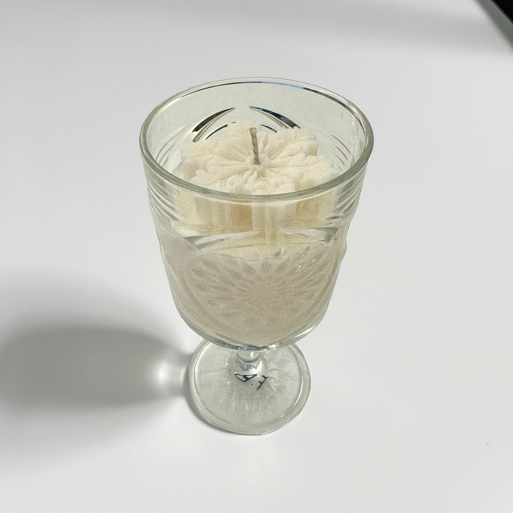 Weihnachtskerzen Eiskristall im Glas | Duftkerze Sojawachs im Glas als Geschenkidee Mitbringsel