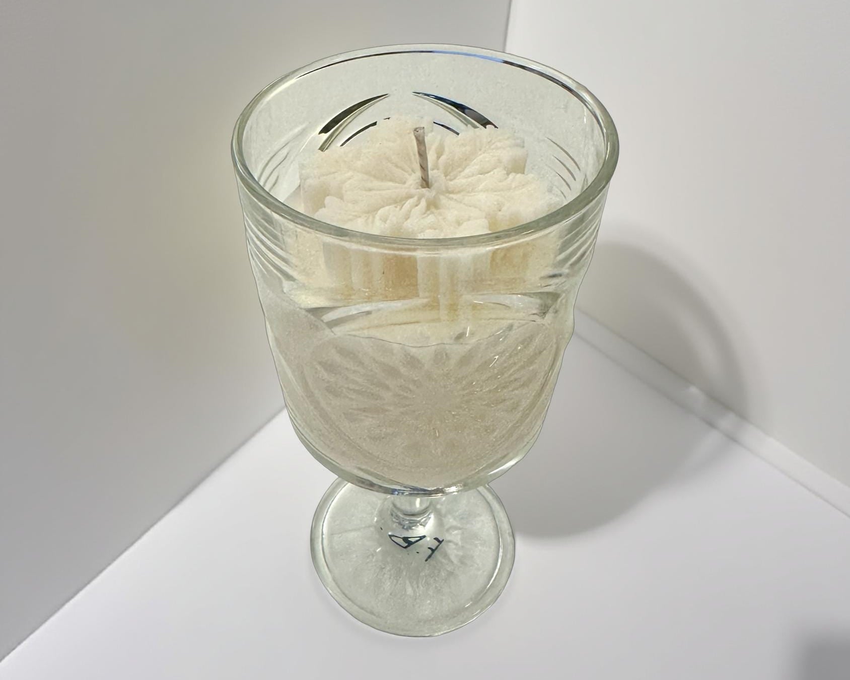 Weihnachtskerzen Eiskristall im Glas | Duftkerze Sojawachs im Glas als Geschenkidee Mitbringsel