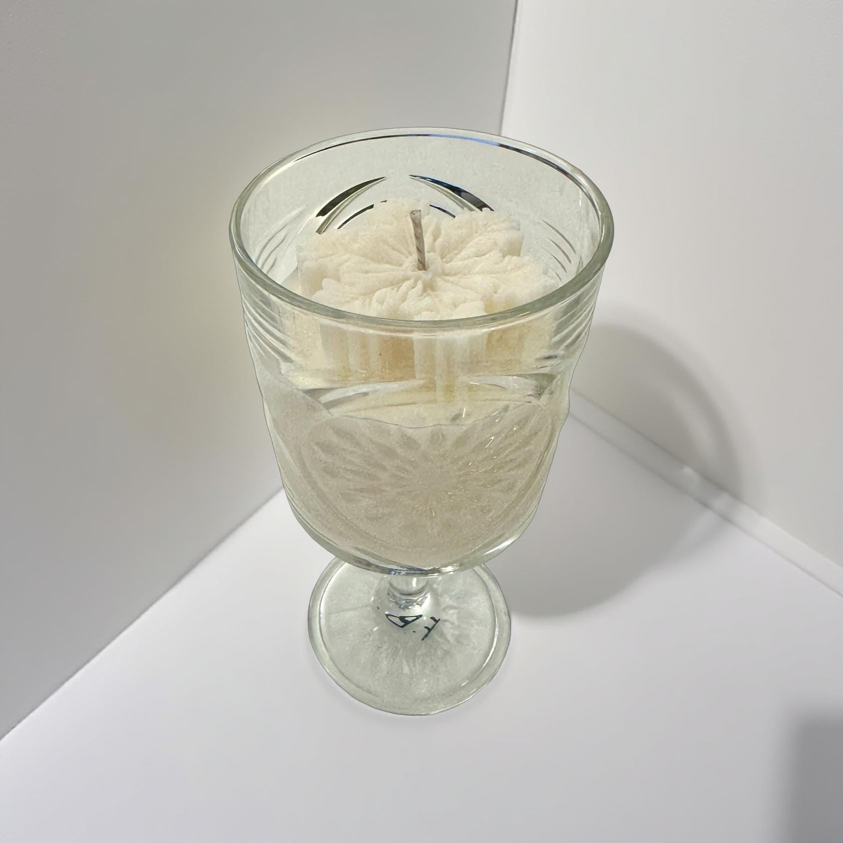 Weihnachtskerzen Eiskristall im Glas | Duftkerze Sojawachs im Glas als Geschenkidee Mitbringsel