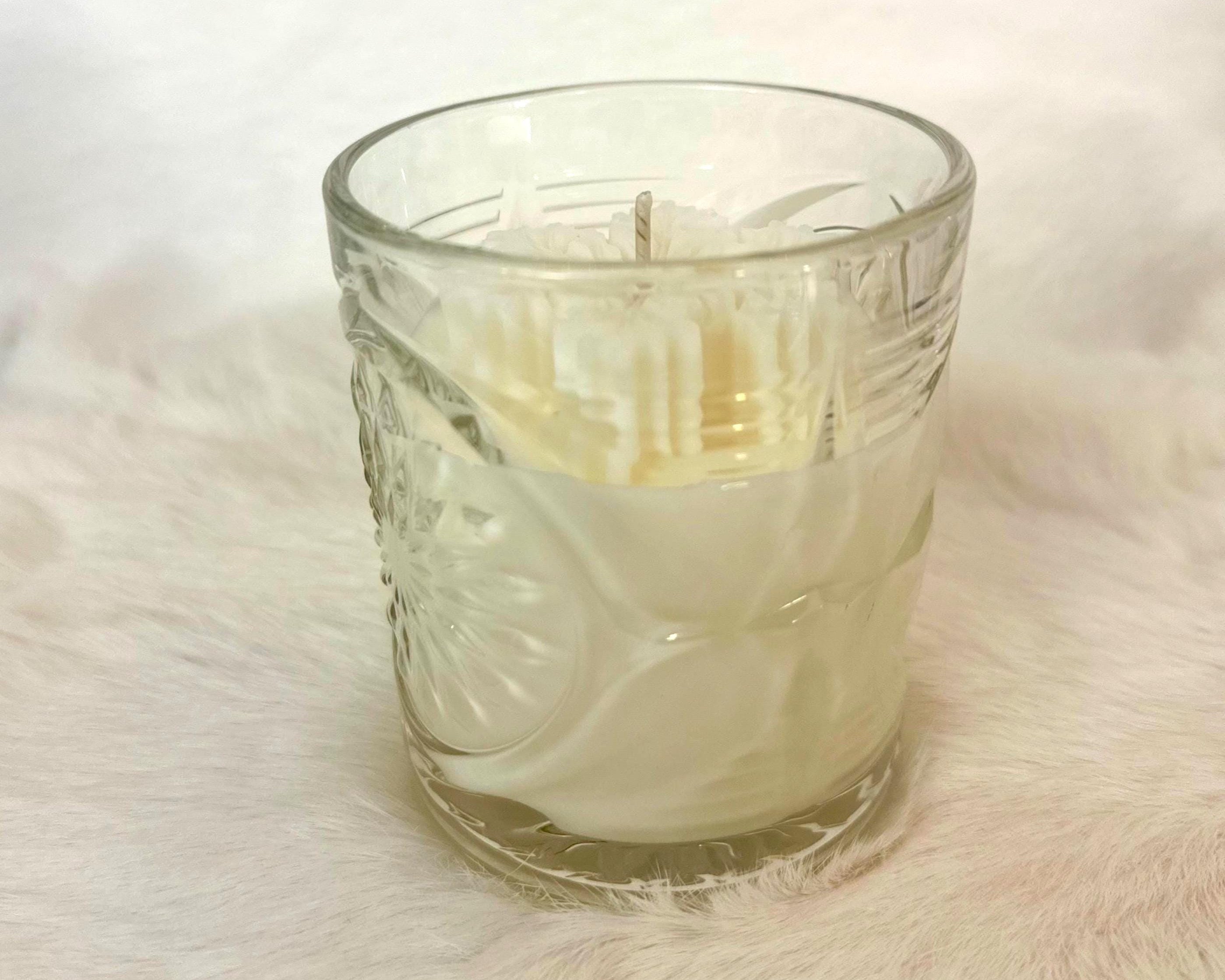 Weihnachtskerzen Eiskristall im Glas | Duftkerze Sojawachs im Glas als Geschenkidee Mitbringsel