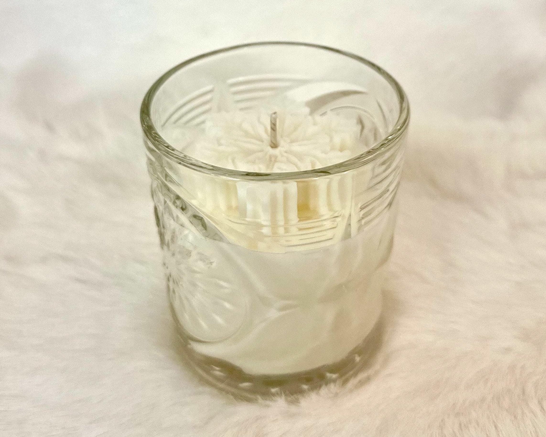 Weihnachtskerzen Eiskristall im Glas | Duftkerze Sojawachs im Glas als Geschenkidee Mitbringsel