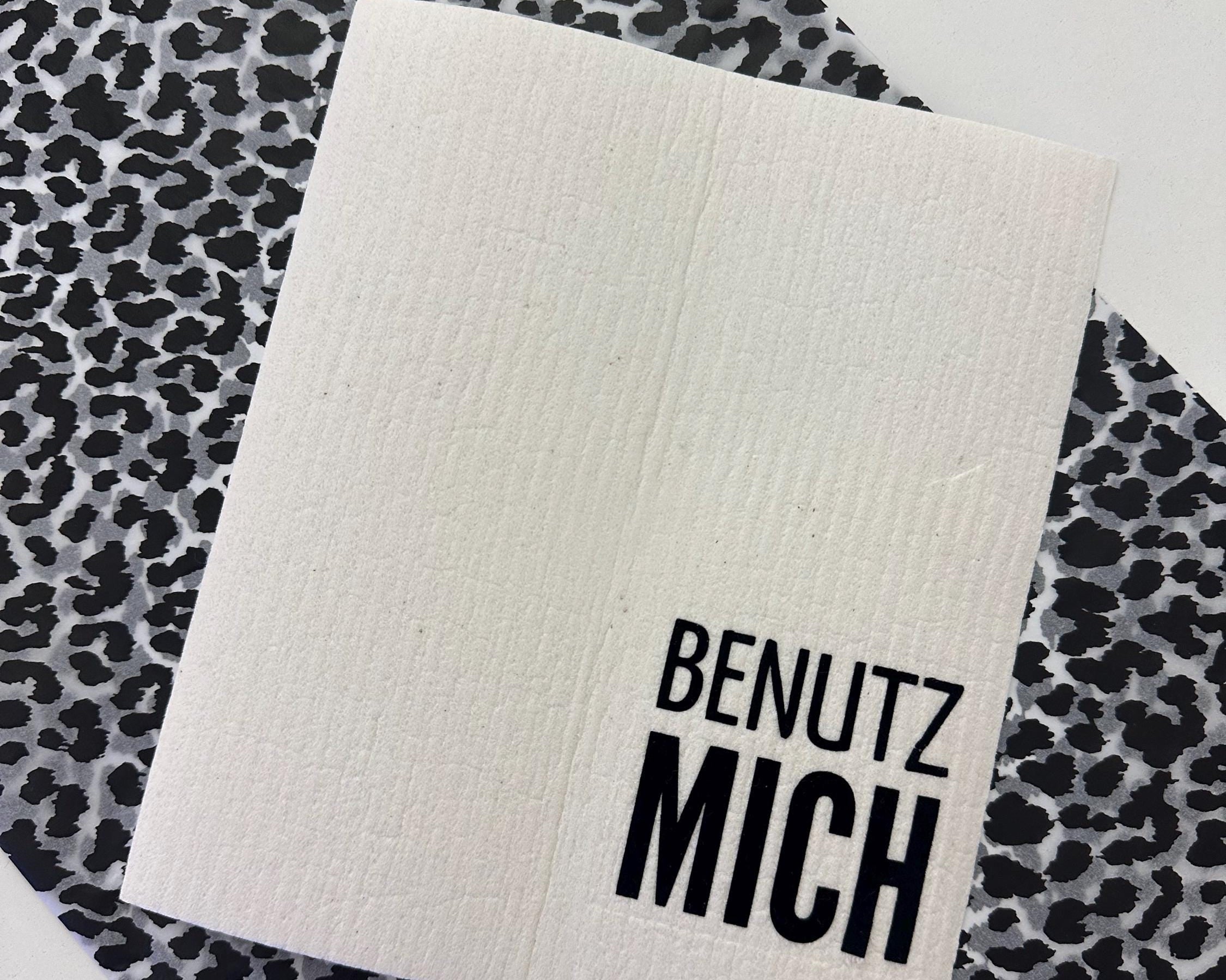 Lustige Schwammtücher 3er Set | Schwammtuch mit Spruch | Spüllappen | Wischtuch weiß | kleines Geschenk Mitbringsel | Öko | waschbar