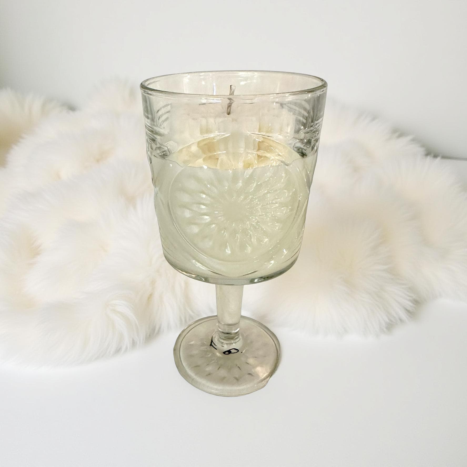 Weihnachtskerzen Eiskristall im Glas | Duftkerze Sojawachs im Glas als Geschenkidee Mitbringsel