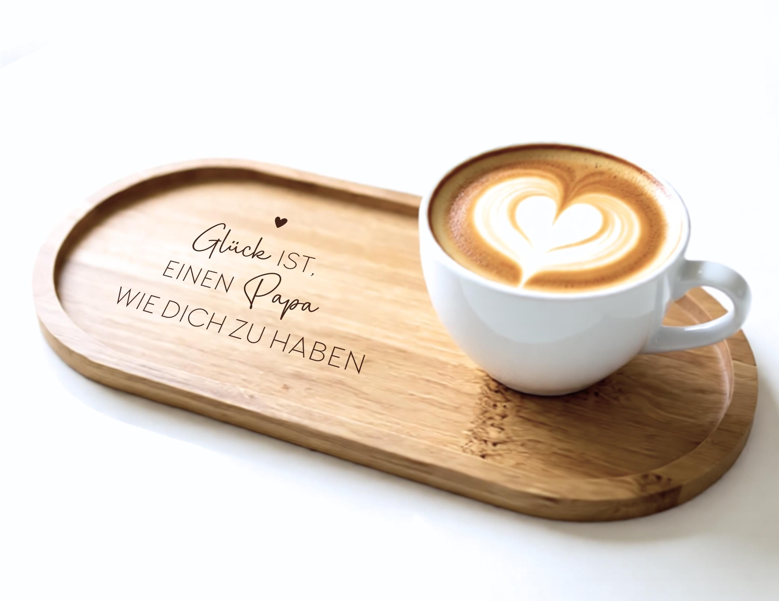 Kleines Tablett personalisiert für Freundin, Schwester, Mama, Bruder, Papa,... | Laser Buchenholz | persönliches Geschenk