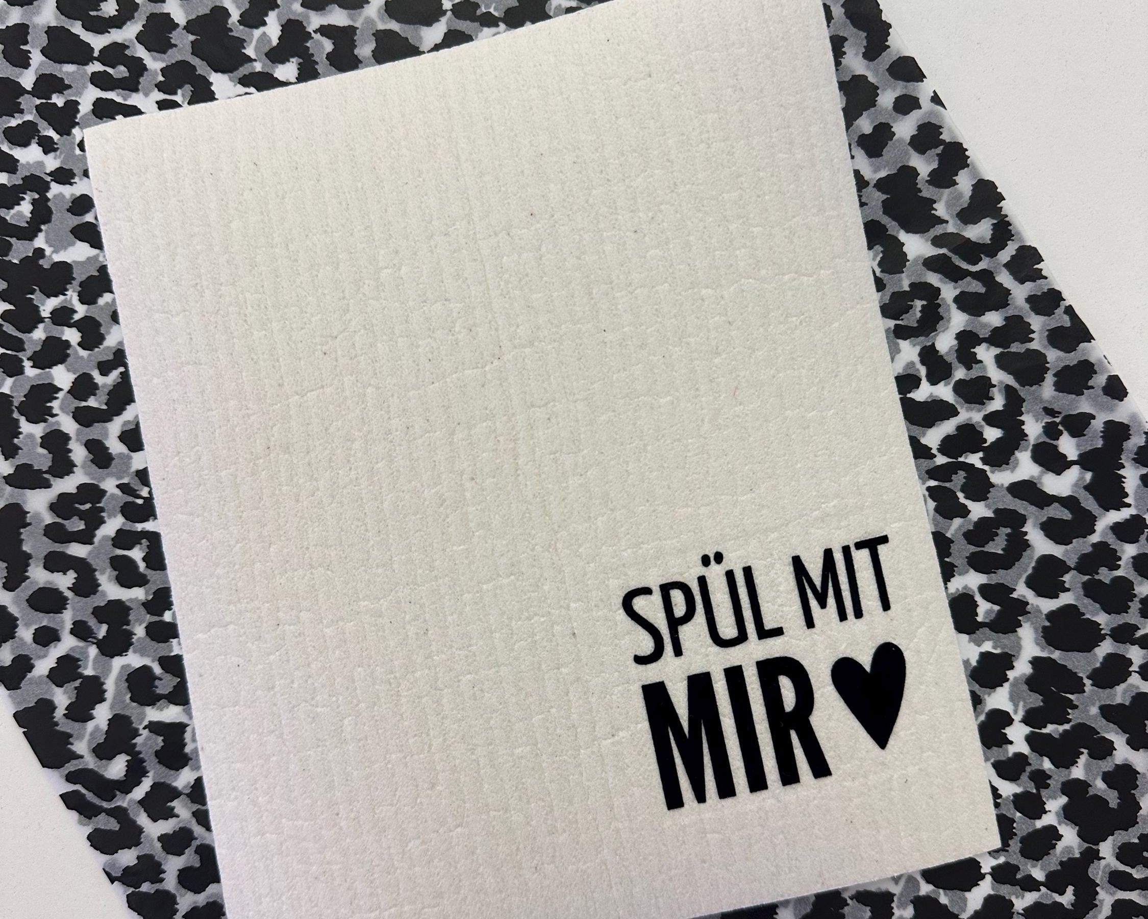 Lustige Schwammtücher 3er Set | Schwammtuch mit Spruch | Spüllappen | Wischtuch weiß | kleines Geschenk Mitbringsel | Öko | waschbar