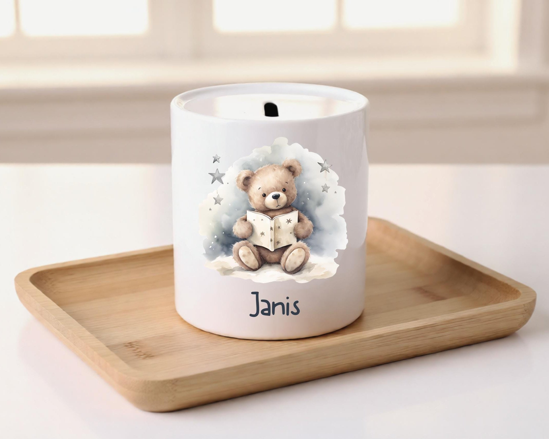 Personalisierte Spardose für Kinder | Geld Taufe Geburt schenken | Geschenk | 8 unterschiedliche Tiermotive | Keramik Sparschwein