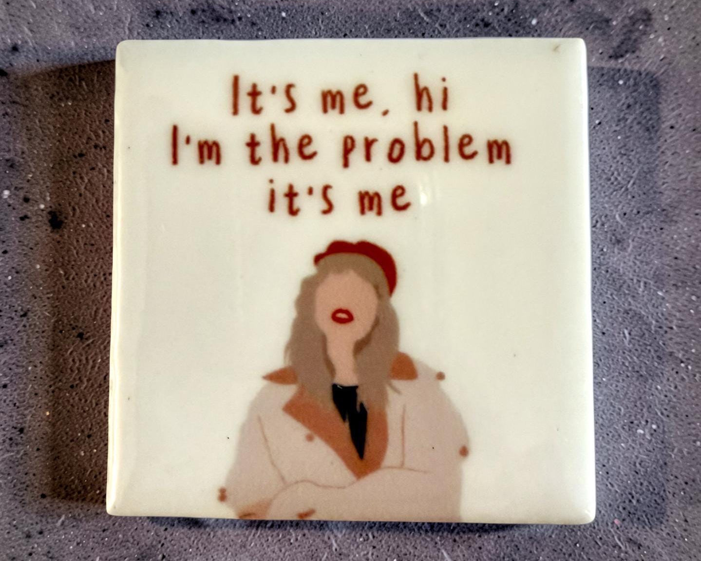 Mini Fliesen Magnete | kleine Kacheln mit Sprüchen | Magnet Taylor | Swiftie Geschenk | 4,5 x 4,5 Tile