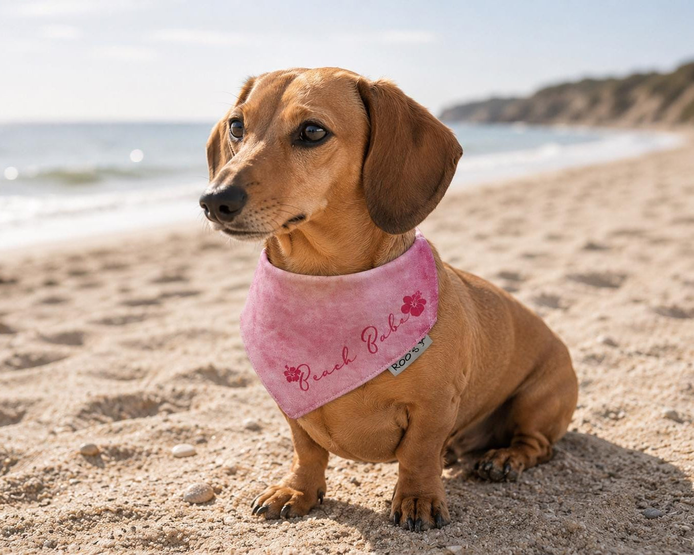 Hundehalstuch "Beach Babe" | pink | Hunde Bandana