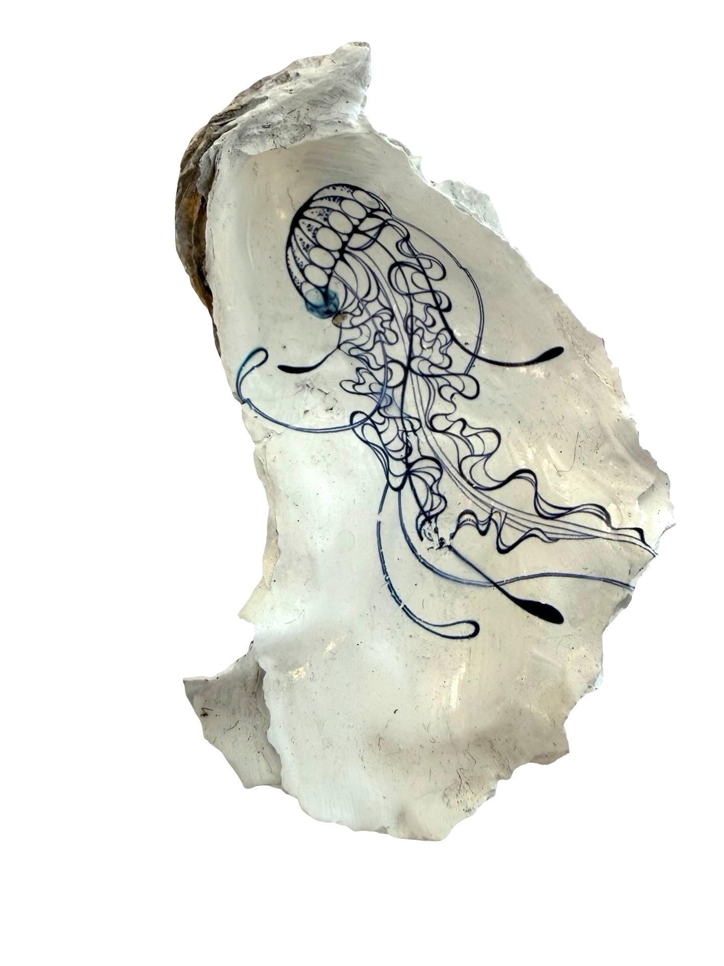 Austernschalen | Austern handgemalt | Schmuckschale | Trauringe | handbemalte Oyster | Ringschale