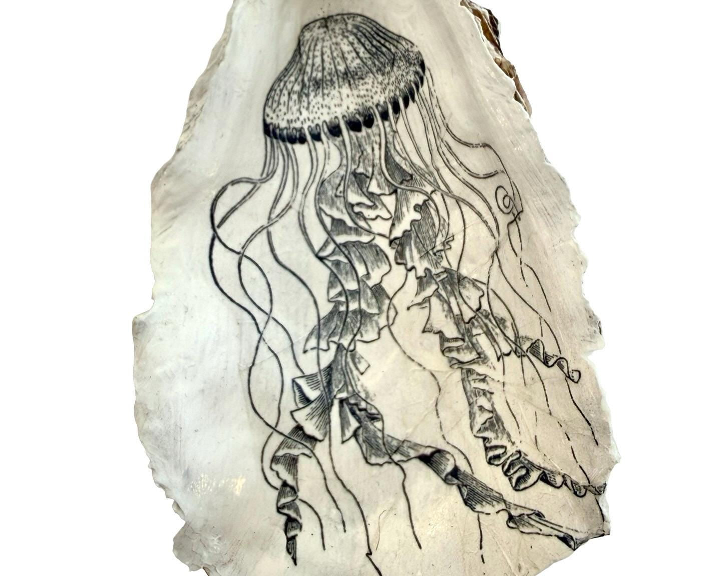 Austernschalen | Austern handgemalt | Schmuckschale | Trauringe | handbemalte Oyster | Ringschale