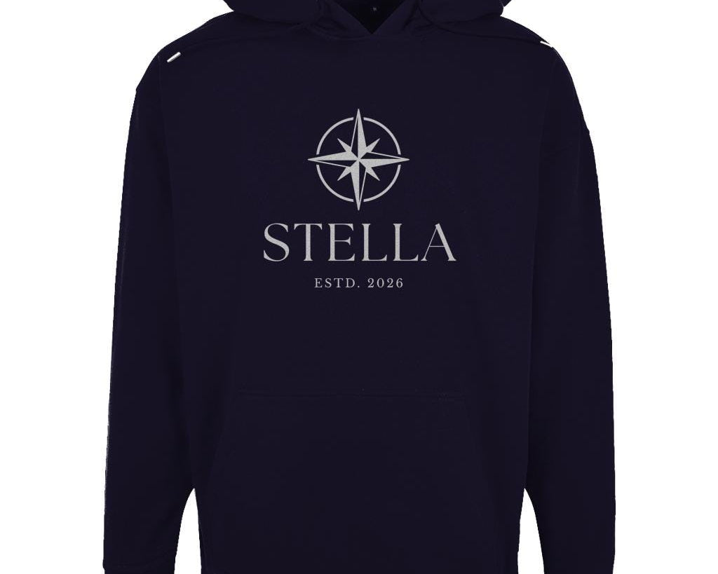 Personalisierter Oversized Hoodie mit Bootsname – Unisex Hoodie für Segler, Bootseigner & Yachtfans | blau oder weiß