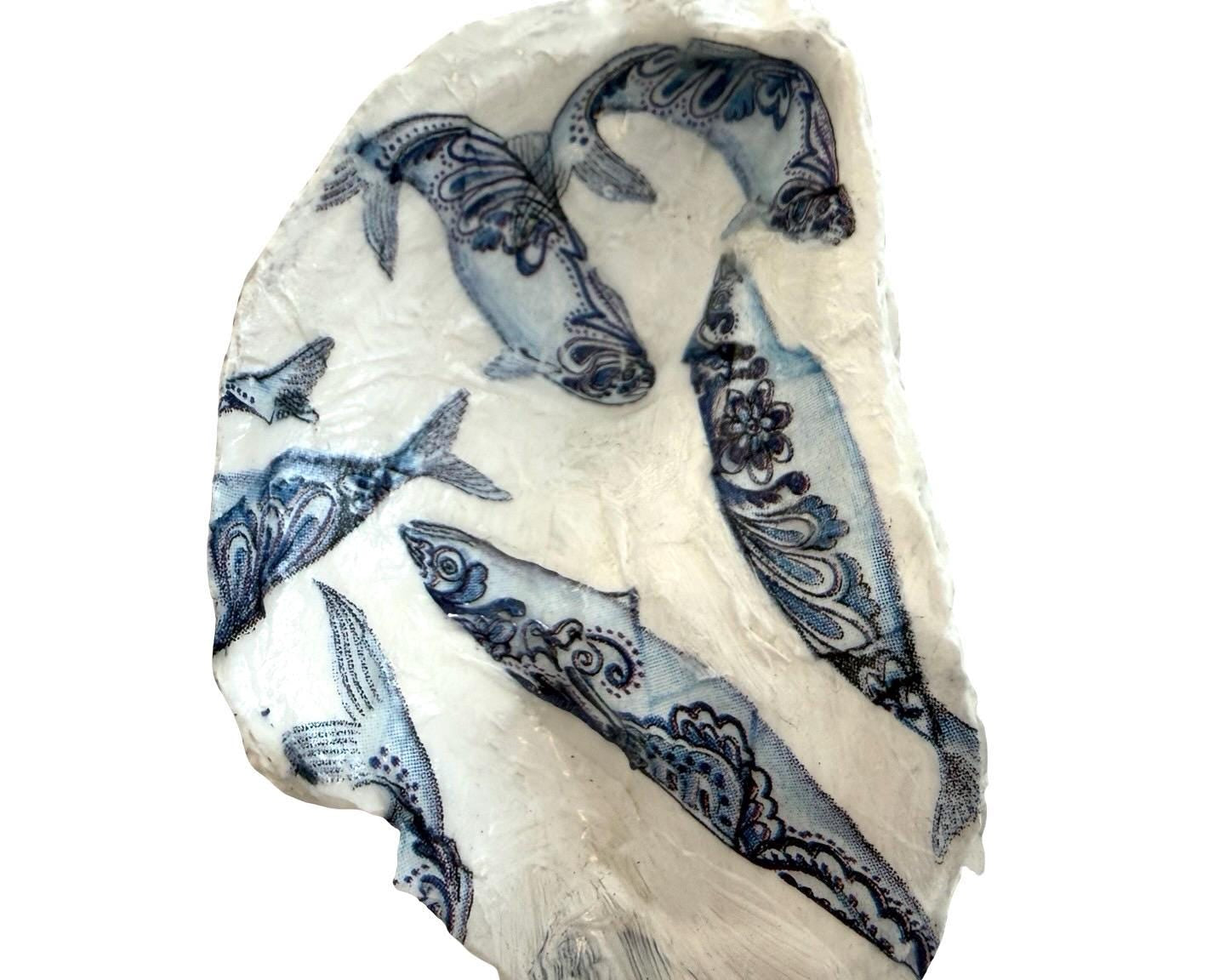 Austernschalen | Austern handgemalt | Schmuckschale | Trauringe | handbemalte Oyster | Ringschale