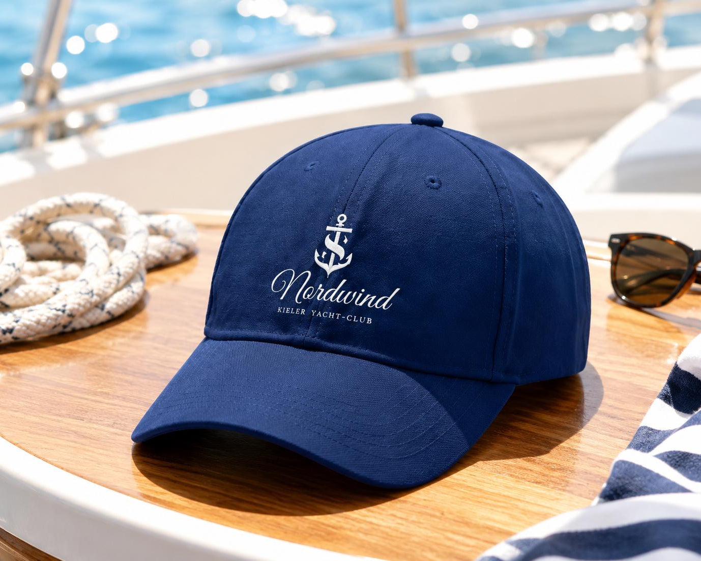 Personalisierte Dad Cap mit Bootsname, Anker & Heimathafen | maritime Cap für Skipper, Segler Geschenk, Boot Kappe personalisiert | Unisex