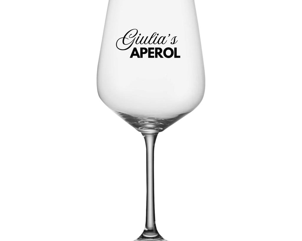 Personalisiertes Weinglas | Spritzglas – bedruckt mit Wunschname und Wunschtext