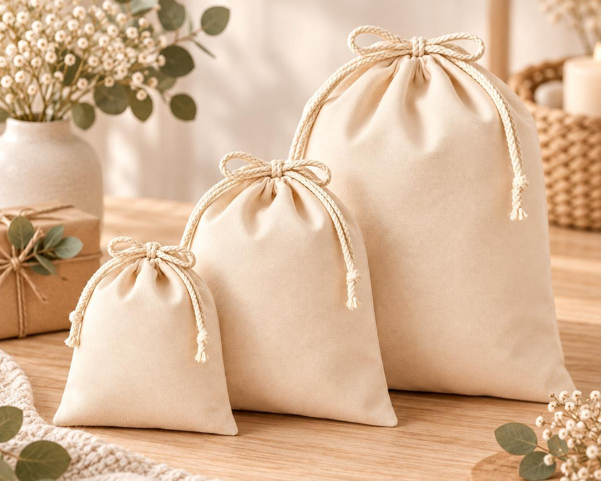Personalisierter Geschenkbeutel mit weihnachtlichem Tier-Motiv als Verpackung für Nikolaus, Wichteln, Weihnachten | 3 Größen | 8 Motive