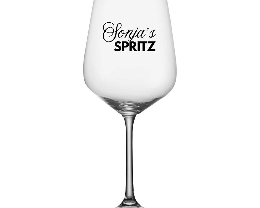 Personalisiertes Weinglas | Spritzglas – bedruckt mit Wunschname und Wunschtext