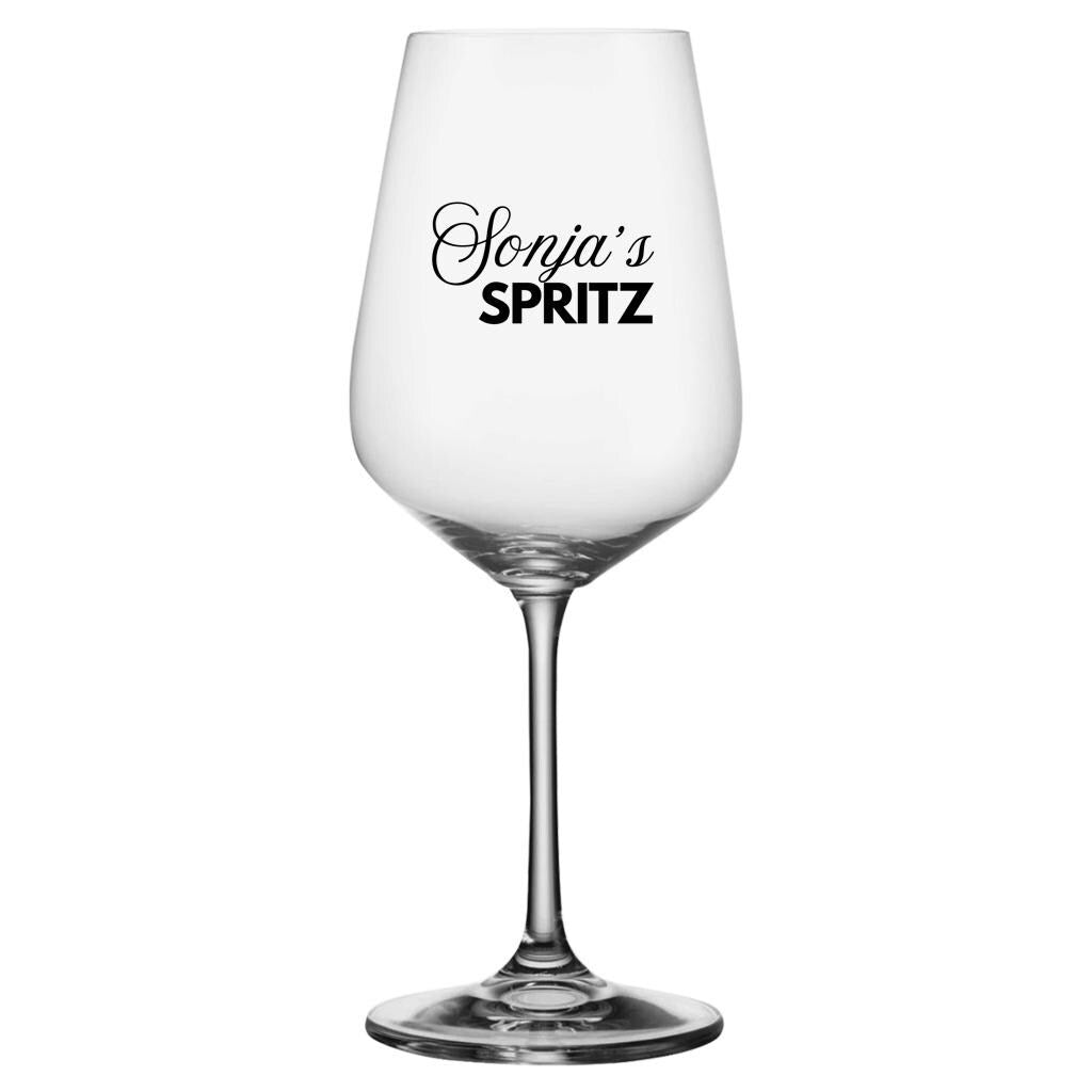 Personalisiertes Weinglas | Spritzglas – bedruckt mit Wunschname und Wunschtext