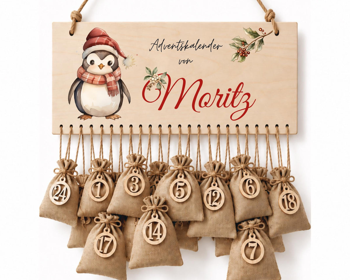 Personalisierbarer Adventskalender aus Holz – wiederverwendbar & liebevoll befüllbar