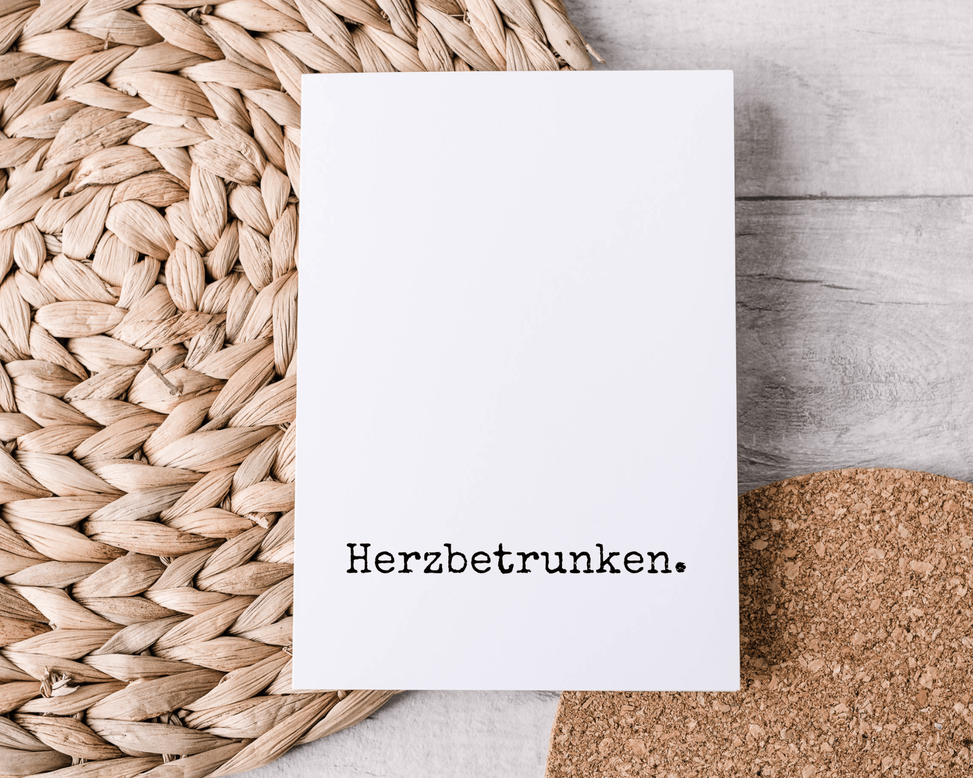 Karte Valentinstag | A6 | Herzbetrunken | mit oder ohne Umschlag - Roo's Gift Shop