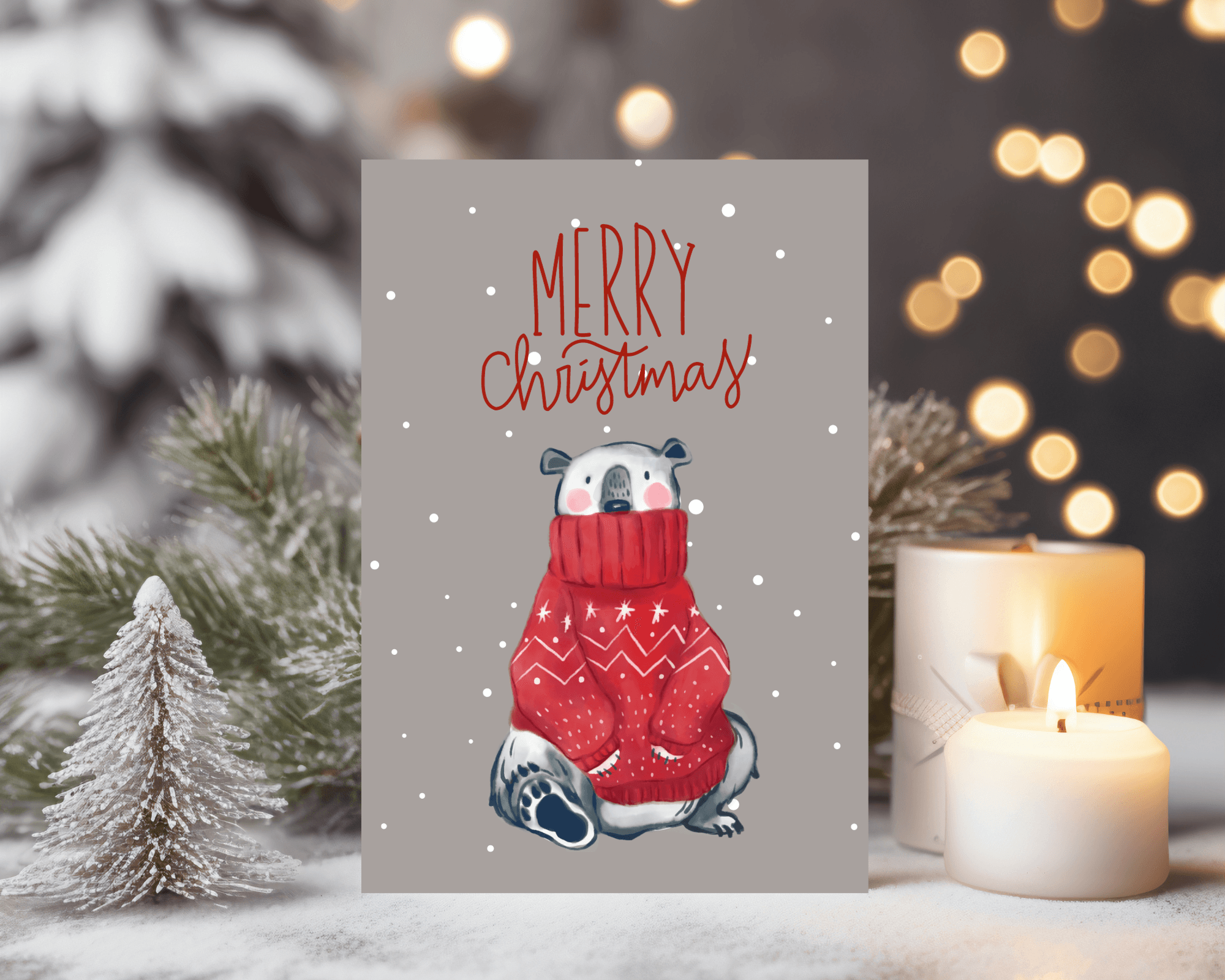 Karte Weihnachten | Eisbär oder Dackel | Merry Christmas - Roo's Gift Shop