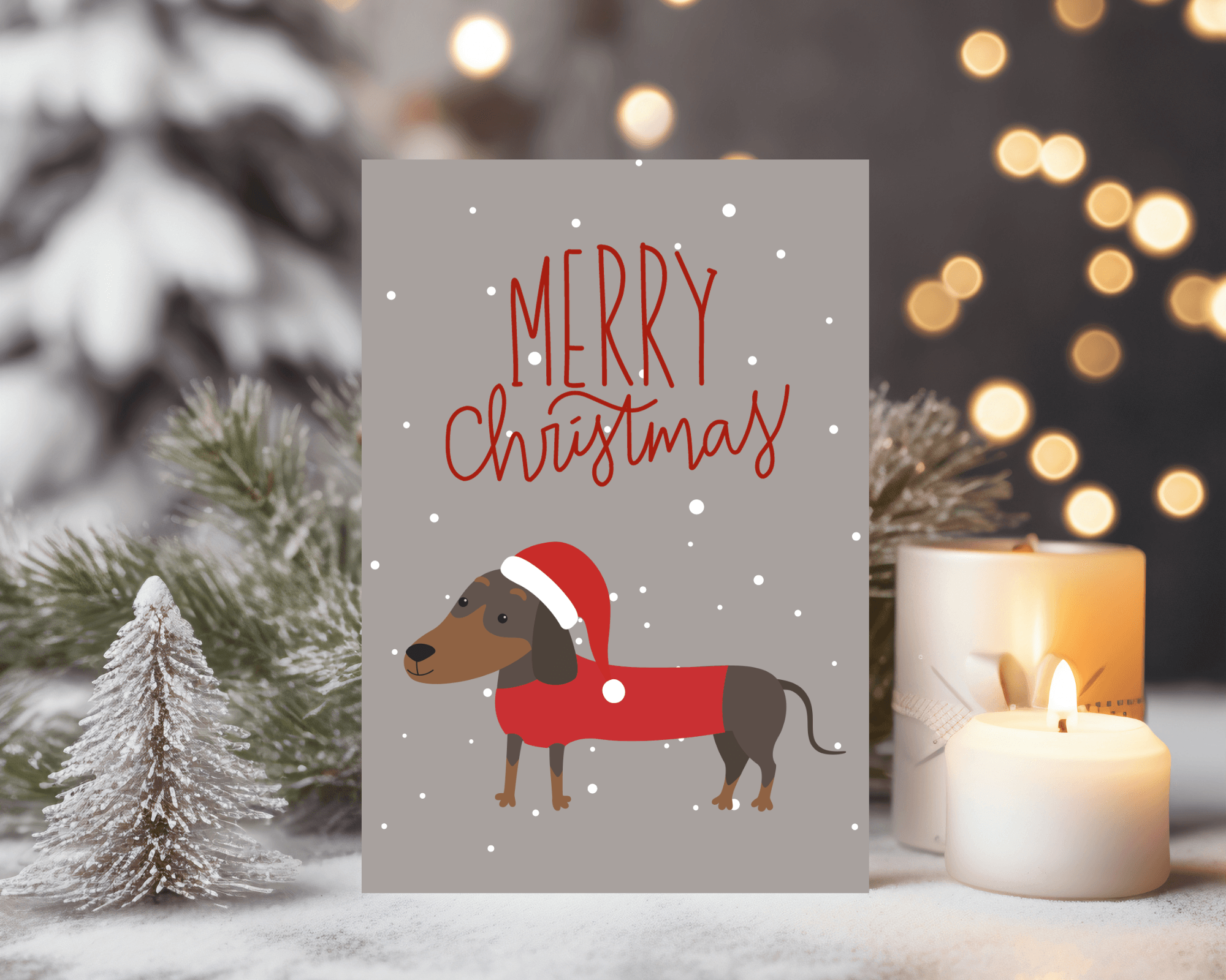 Karte Weihnachten | Eisbär oder Dackel | Merry Christmas - Roo's Gift Shop