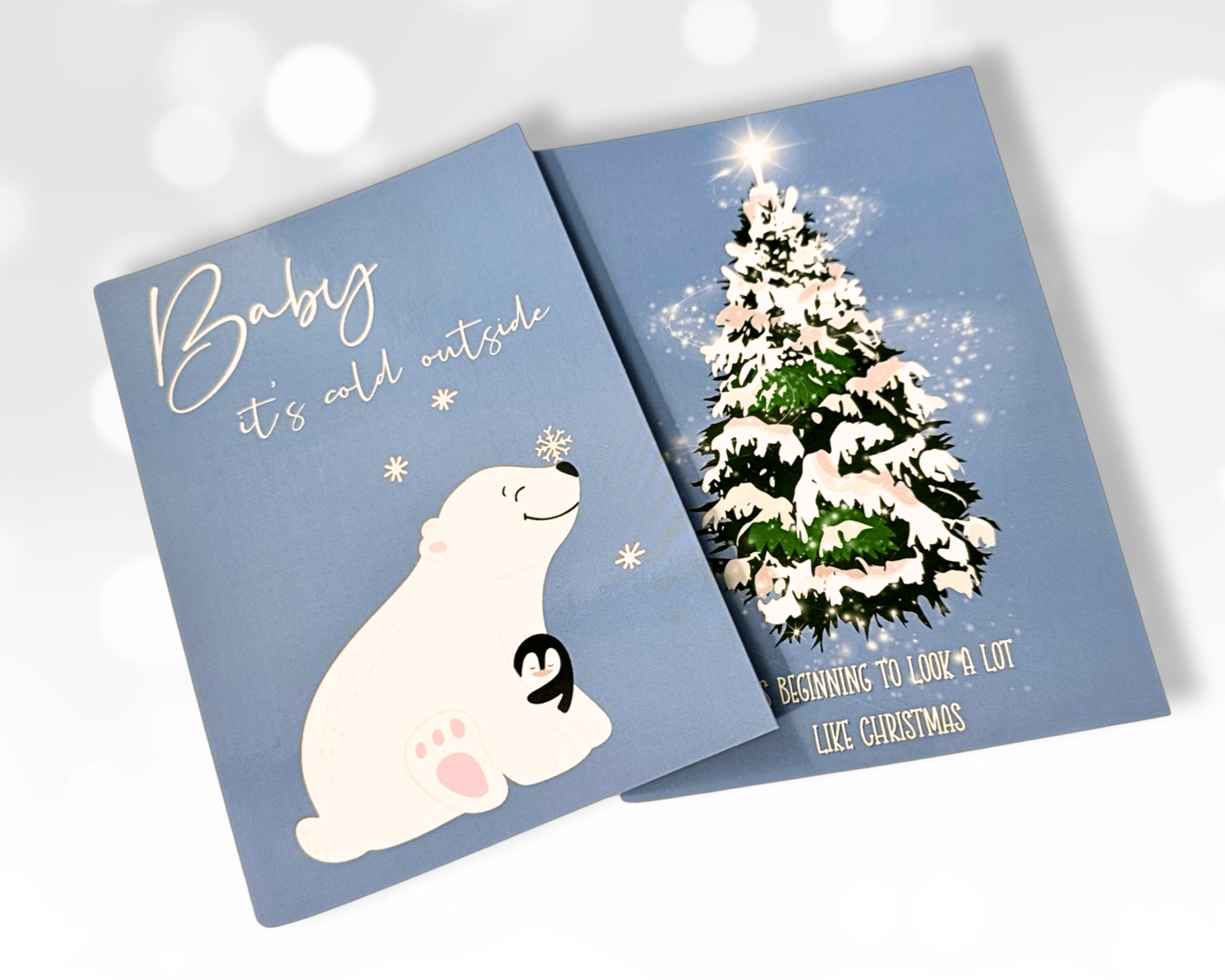 Karte Weihnachten | Eisbär Tanne | Baby it's cold outside - Roo's Gift Shop