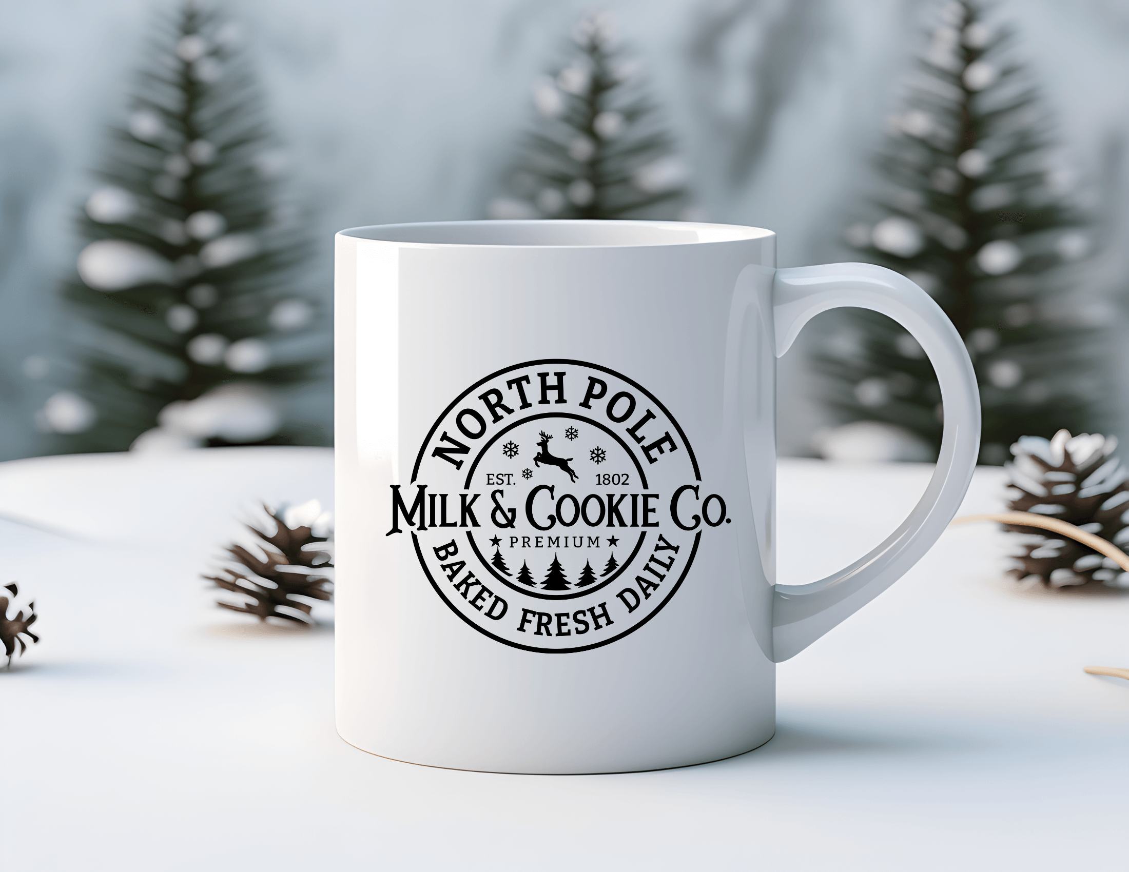 Keramiktasse | Weihnachtsmotiv | North Pole - Roo's Gift Shop