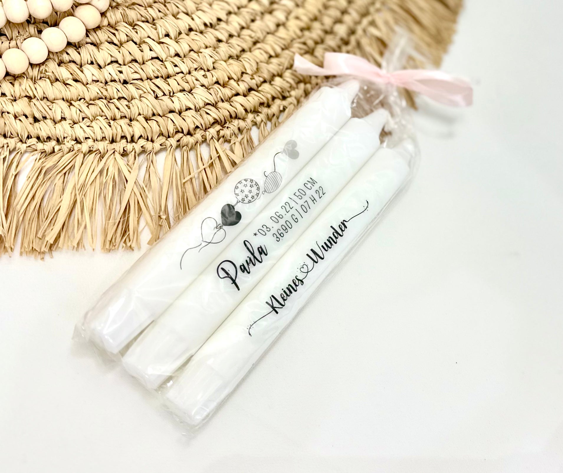 Kerze Geburt | personalisiert Name Geburtstag - Roo's Gift Shop