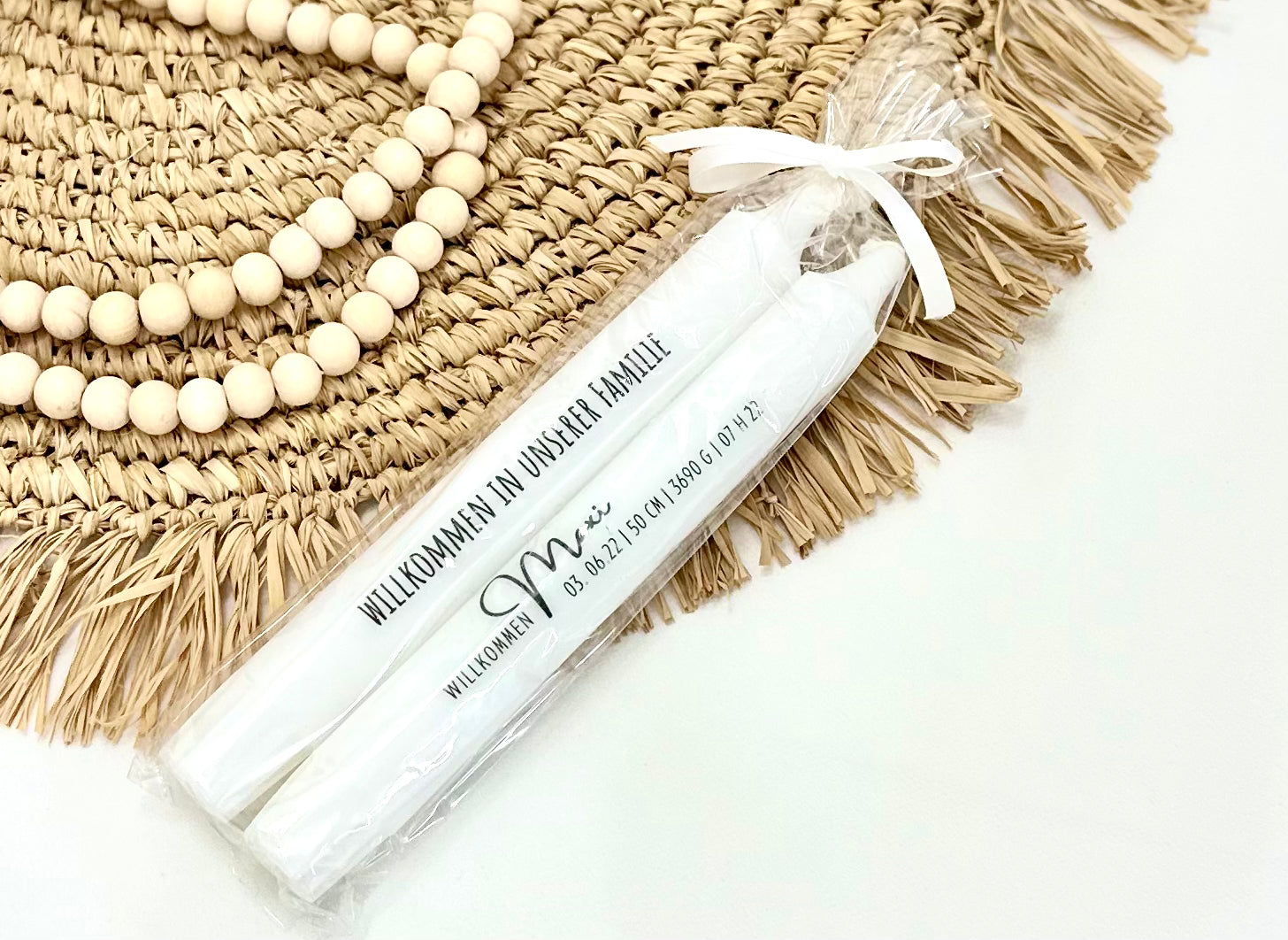 Kerze Geburt | personalisiert Name Geburtstag - Roo's Gift Shop