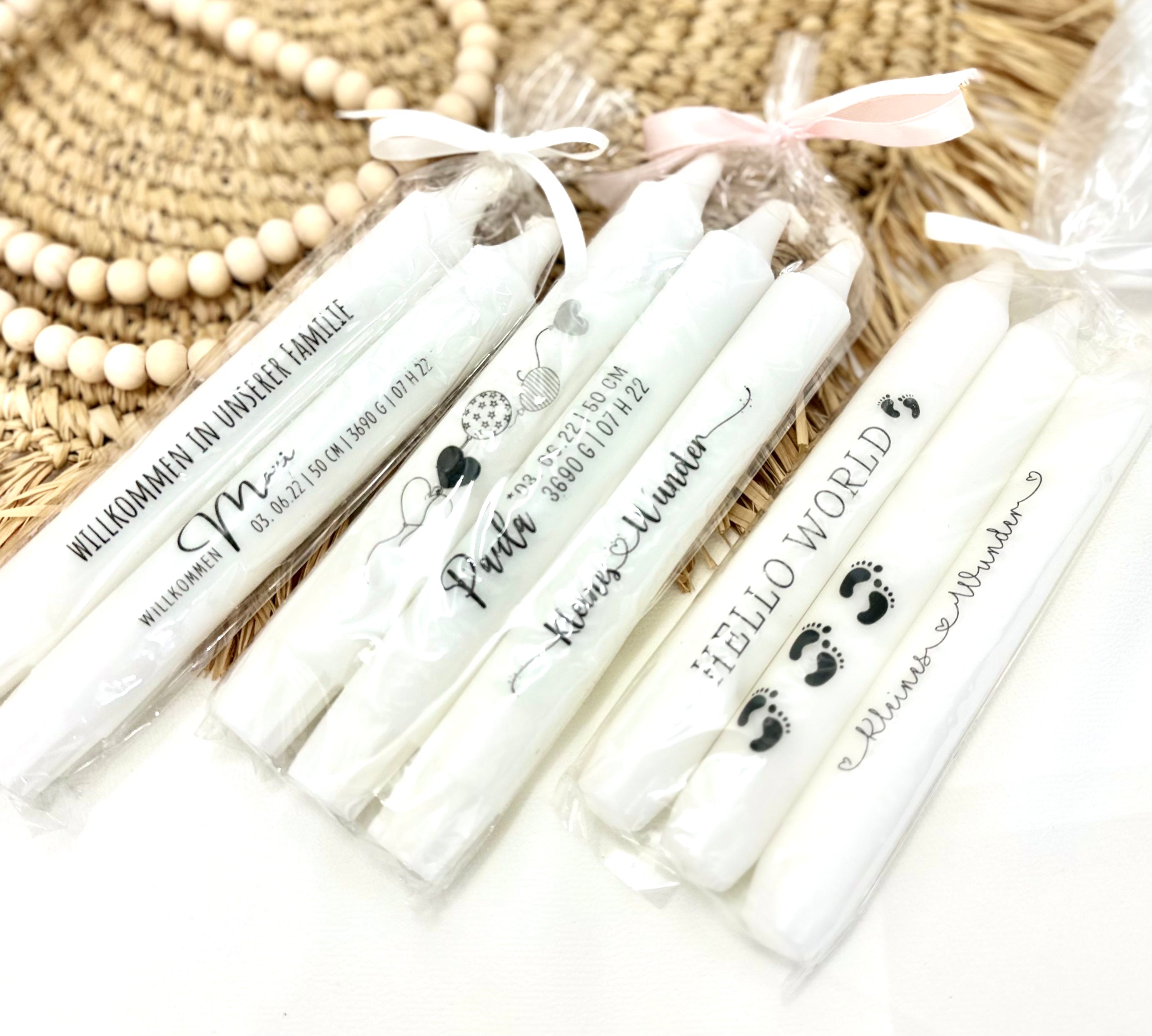 Kerze Geburt | personalisiert Name Geburtstag - Roo's Gift Shop