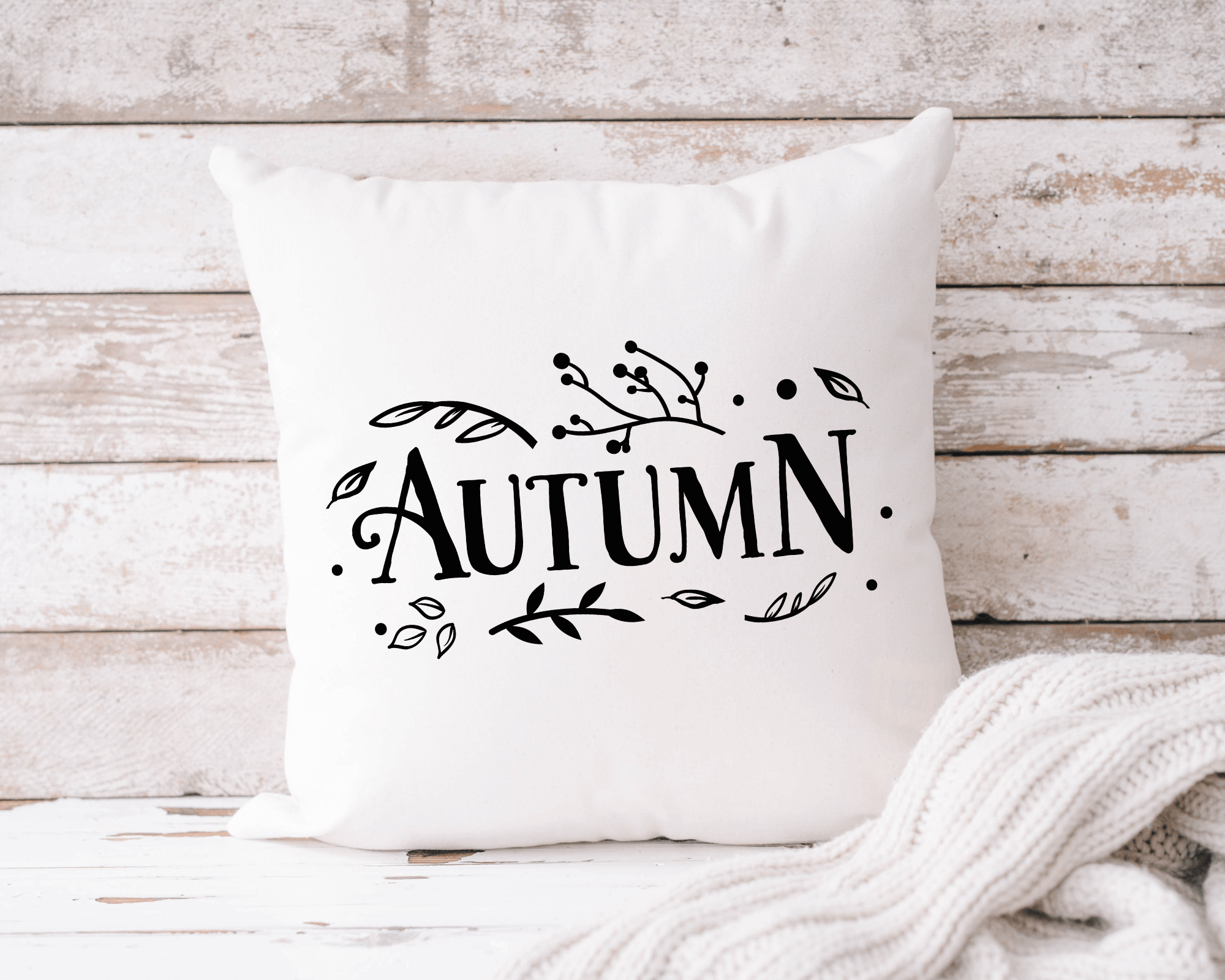 Kissen Herbst | Autumn | Schriftzug | 40 x 40 cm - Roo's Gift Shop