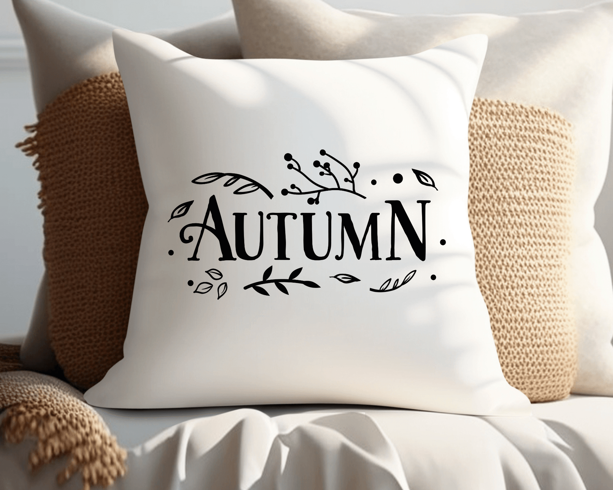 Kissen Herbst | Autumn | Schriftzug | 40 x 40 cm - Roo's Gift Shop
