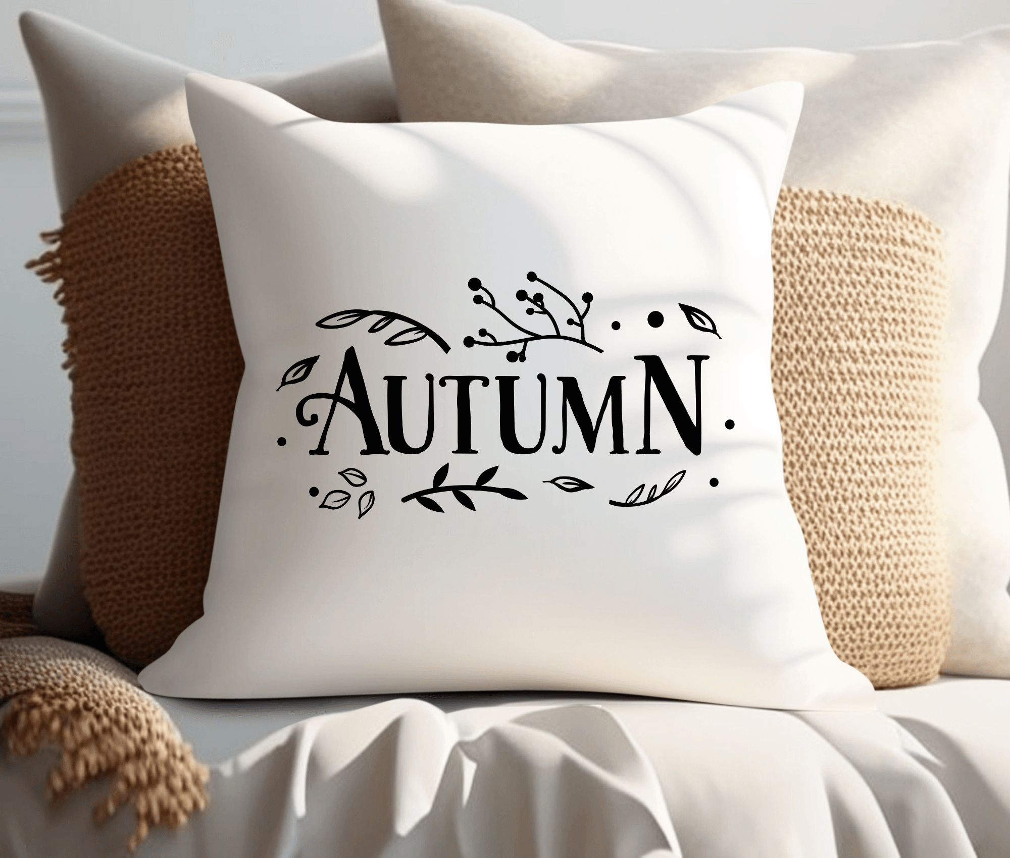 Kissen Herbst | Autumn | Schriftzug | 40 x 40 cm - Roo's Gift Shop