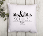 Kissen | Mr. & Mrs. | personalisiert | 40 x 40 cm - Roo's Gift Shop