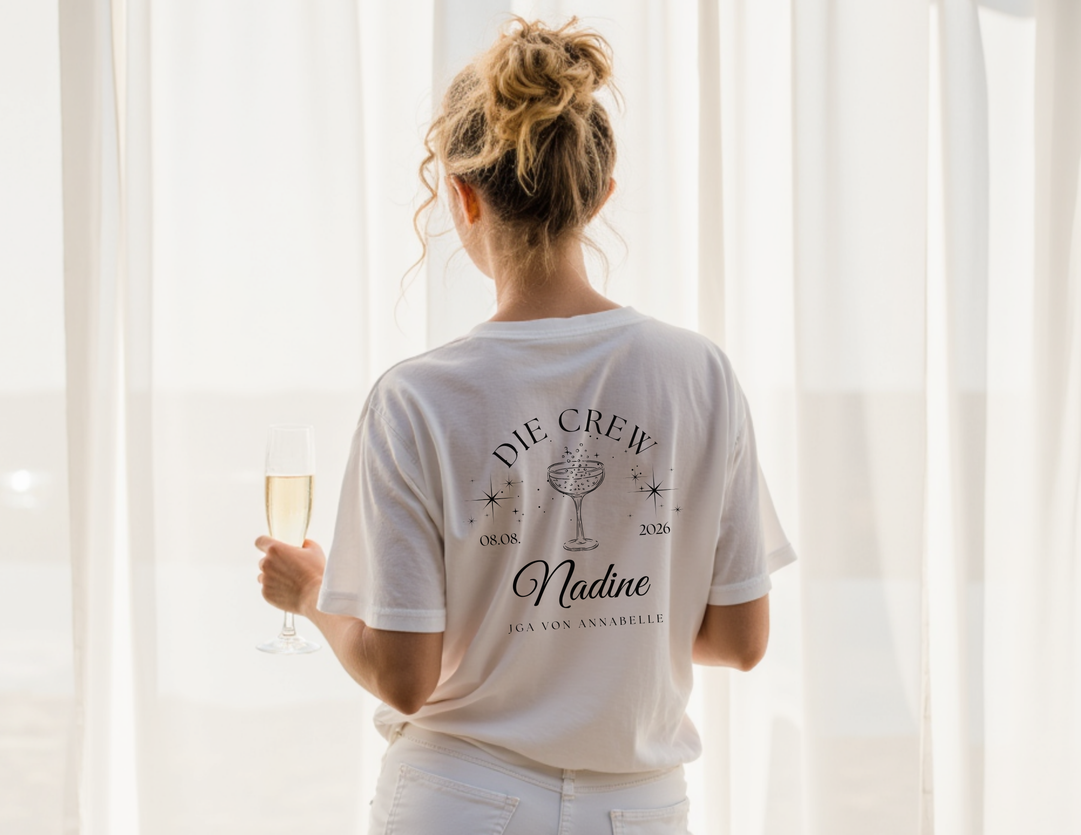 Braut T-Shirt - personalisiert für den JGA – mit Namen, Datum & Ort Roo's Gift Shop
