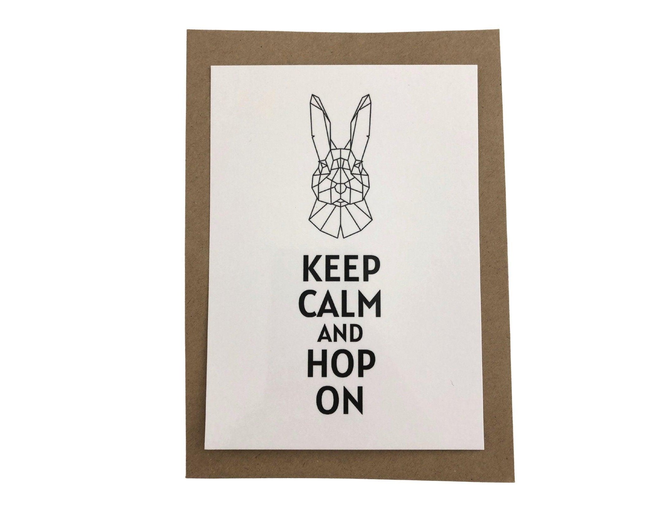 Oster Karten | Ostergruß | Grußkarte Hase | A6 | Umschlag Kraftpapier | einzeln oder im Set - Roo's Gift Shop