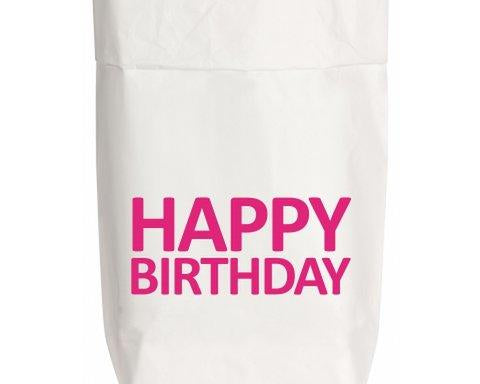 Papier Tüte | Happy Birthday | Wir schenken uns nichts - Roo's Gift Shop