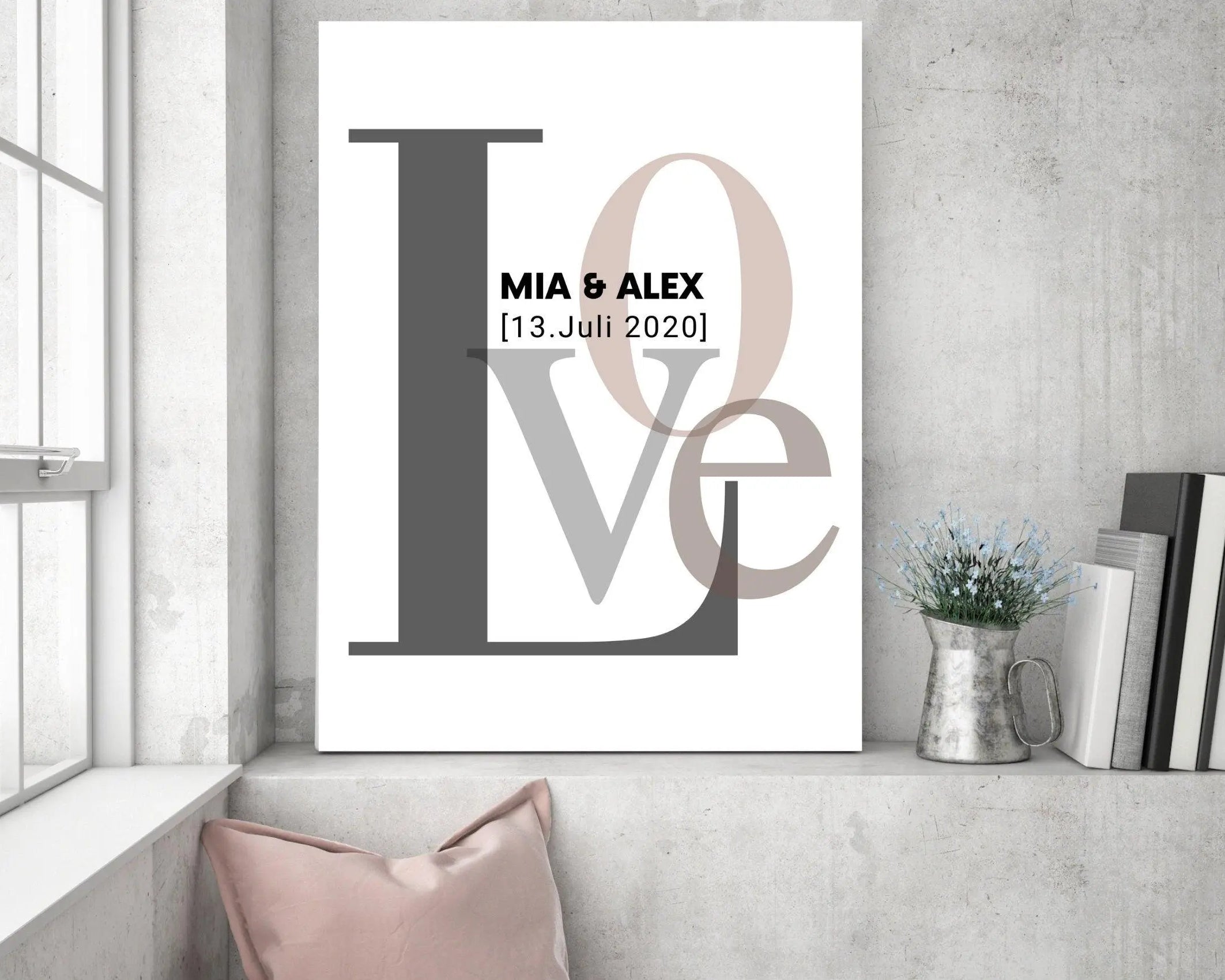 Poster | Hochzeit | personalisiertes Geschenk | LOVE - Roo's Gift Shop