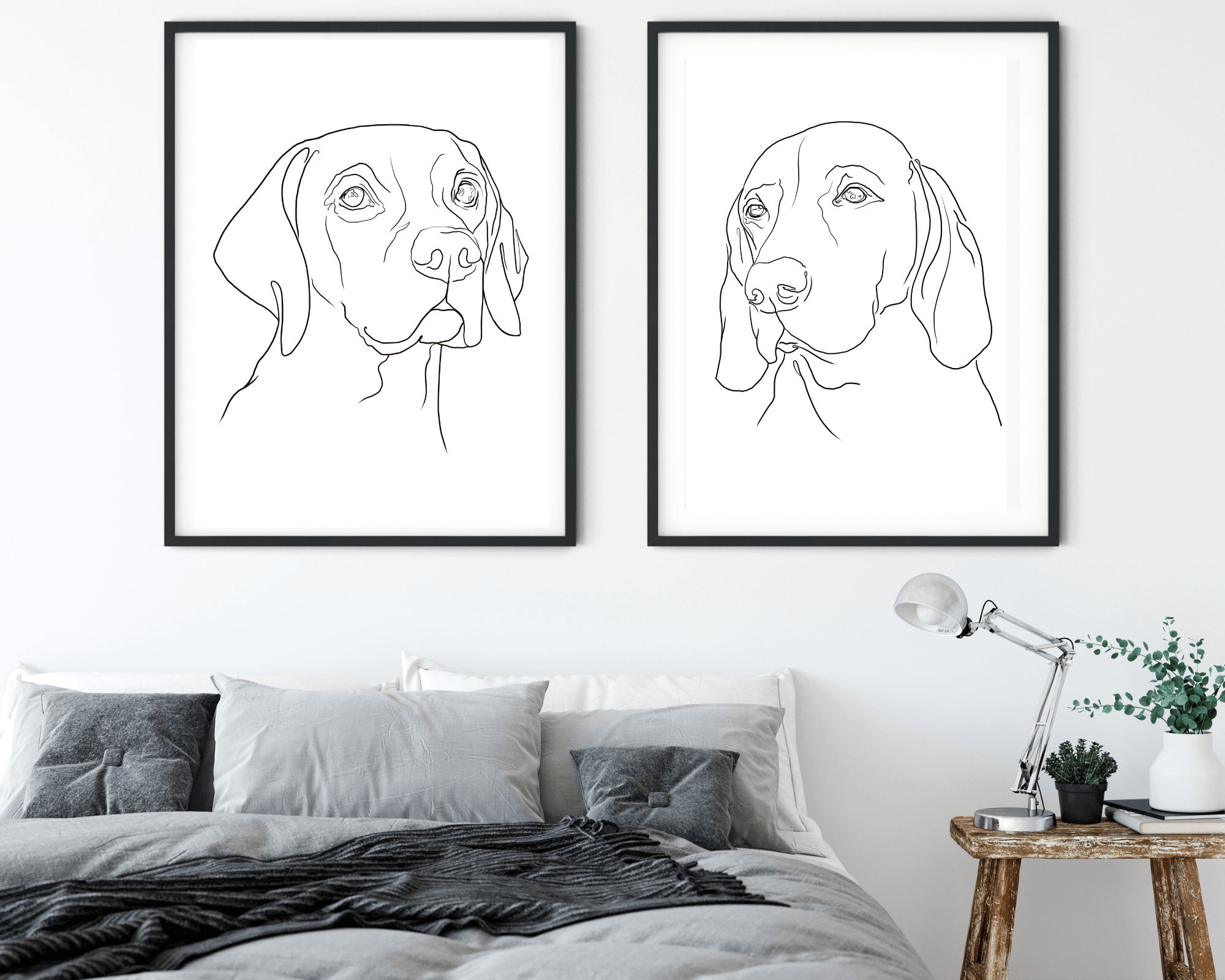 Poster | Portrait von Deinem Hund | One Line Art - Roo's Gift Shop
