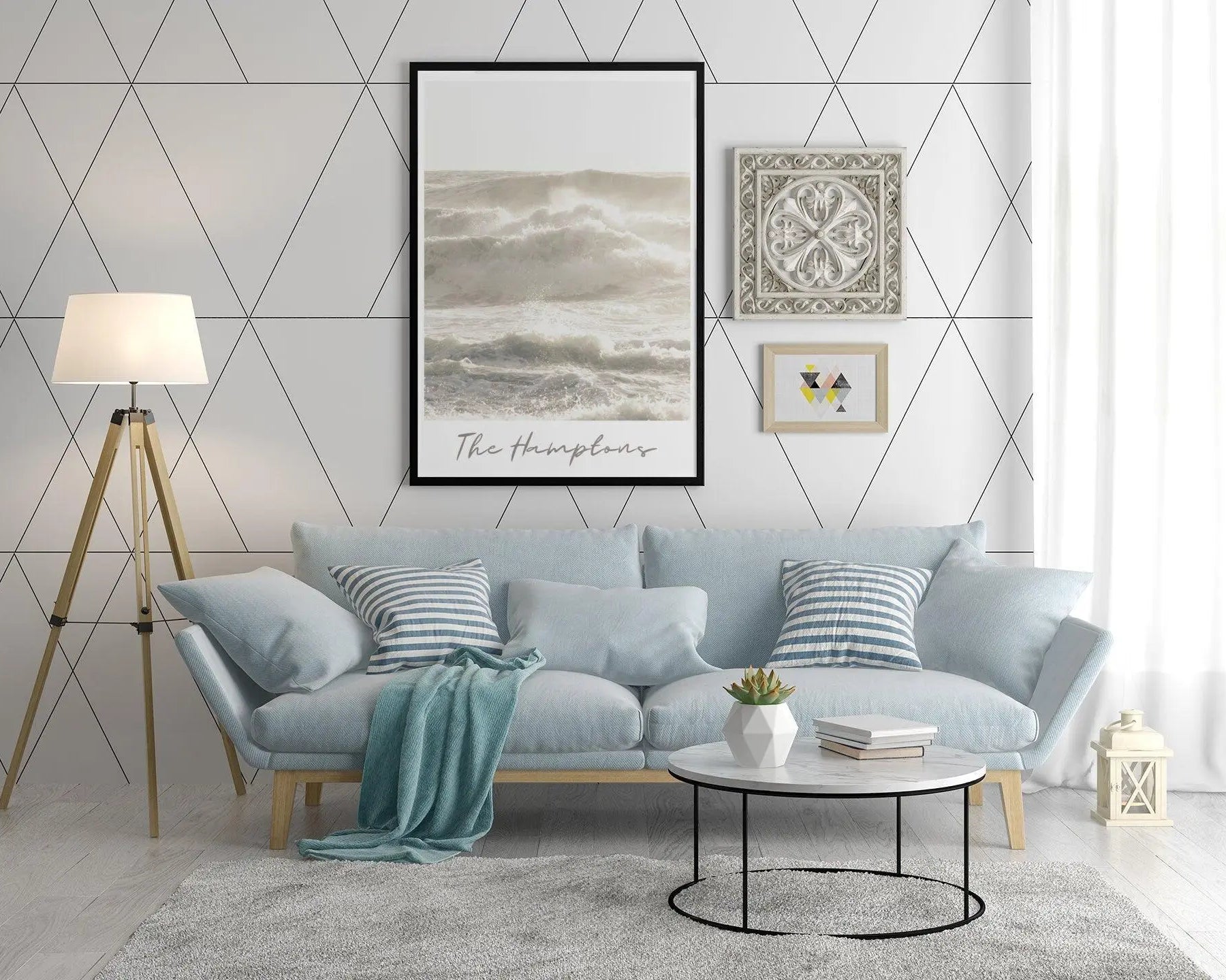 Poster | The Hamptons | Brandung | Meer - Roo's Gift Shop