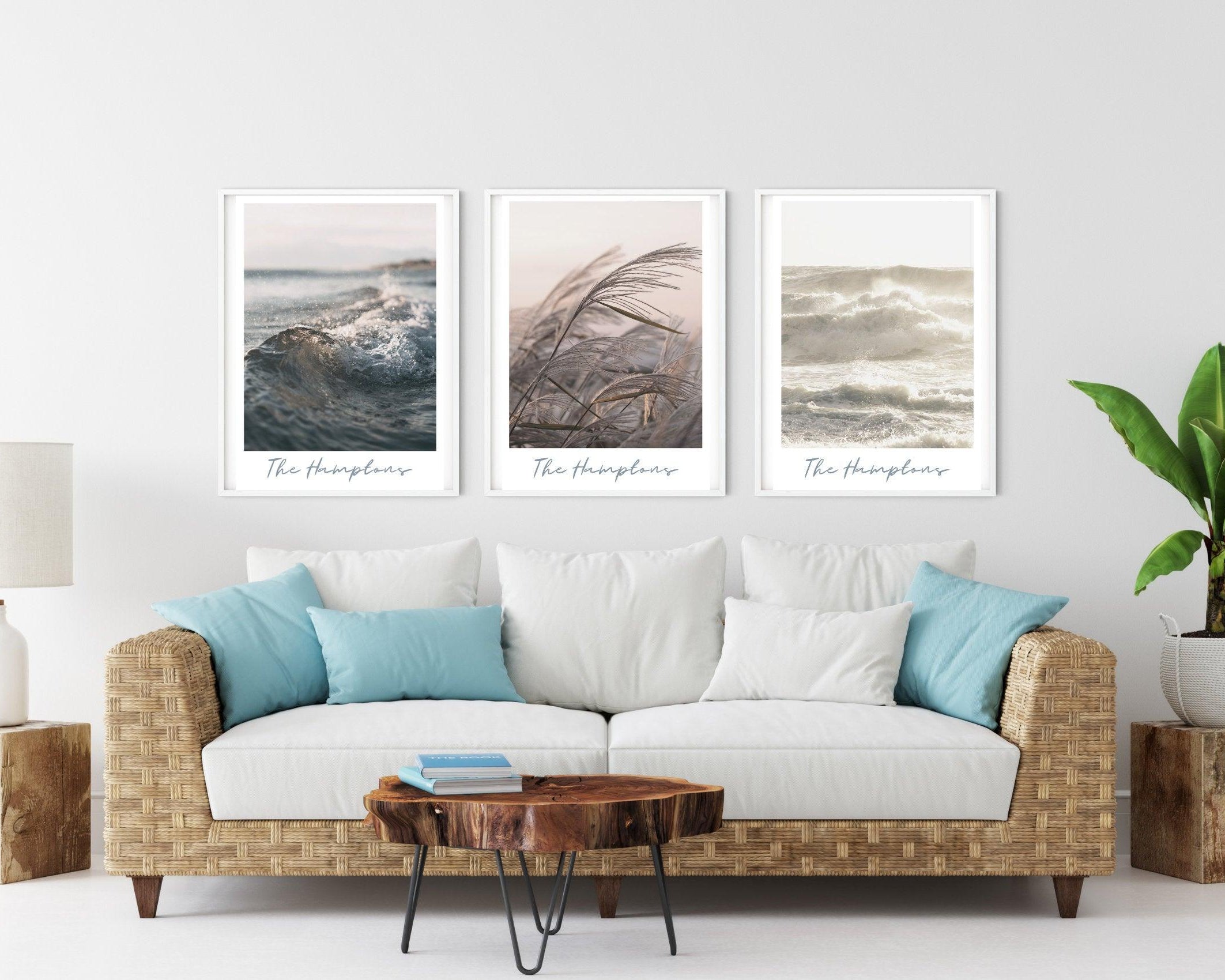 Poster | The Hamptons | Brandung | Meer - Roo's Gift Shop