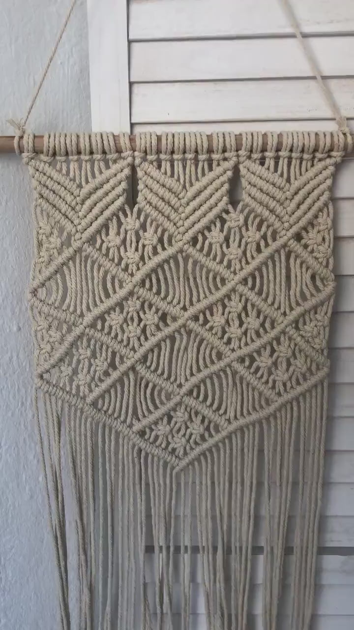 Makramee Wandbehang | Boho Wand Deko | beige