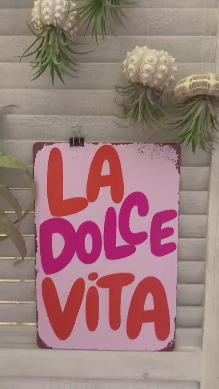 Metall Schilder | Shabby Chic Look | Ibiza | La Dolce Vita | Champagne