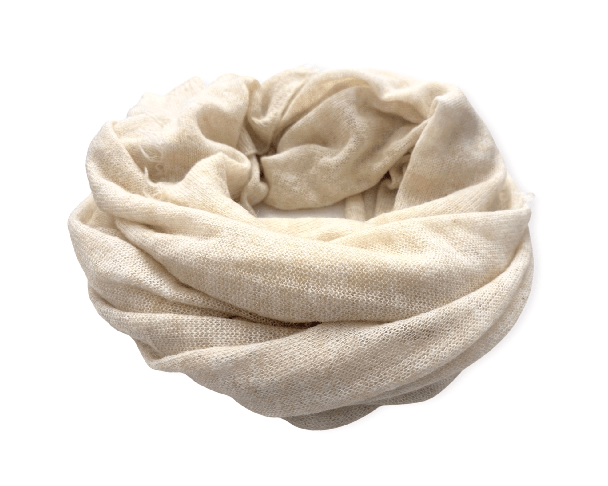 Schal gestrickt | Mohair & Cashmere | beige | 230 x 100 cm - Roo's Gift Shop