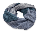 Schal | mehrfarbiger Strickschal | blau hellblau - Roo's Gift Shop