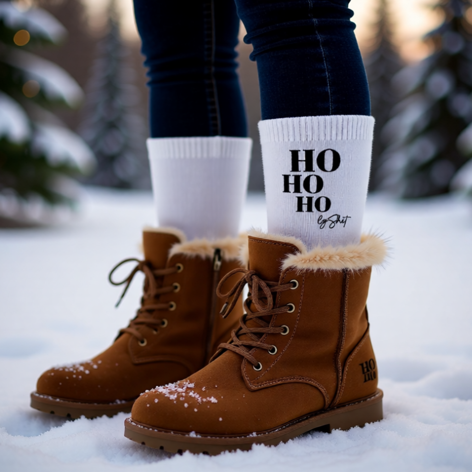 Weihnachtssocken "Ho Ho Ho-ly Shit" Printegy