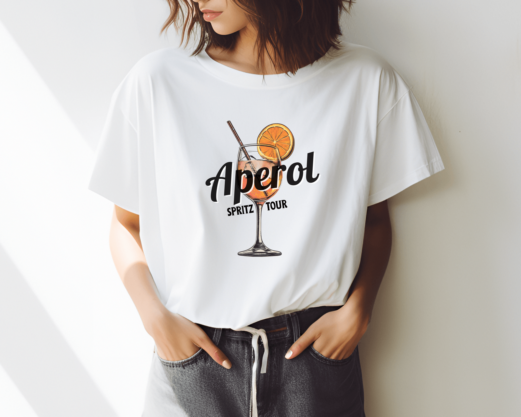 T-Shirt Aperol Spritz Tour | weiß - Roo's Gift Shop