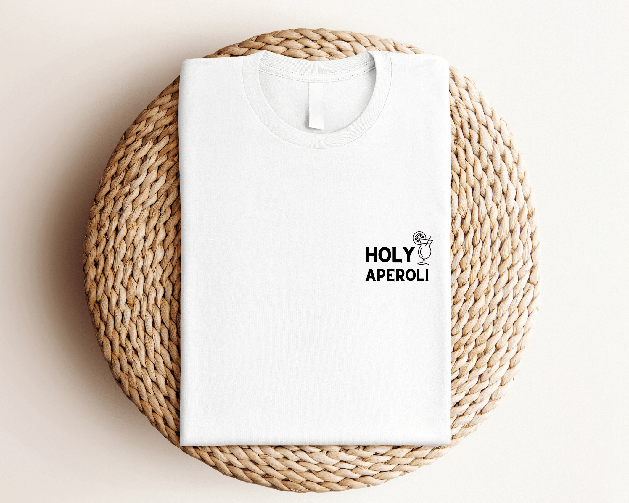T-Shirt | Holy Aperoli | weiß, schwarz - Roo's Gift Shop